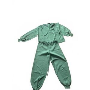 The Drop Women's Green Knit Set